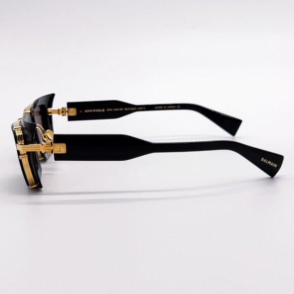 NEW BALMAIN ADMIRABLE BPS-130A UNISEX BLACK/GOLD SUNGLASSES BALMAIN - Picture 9 of 14